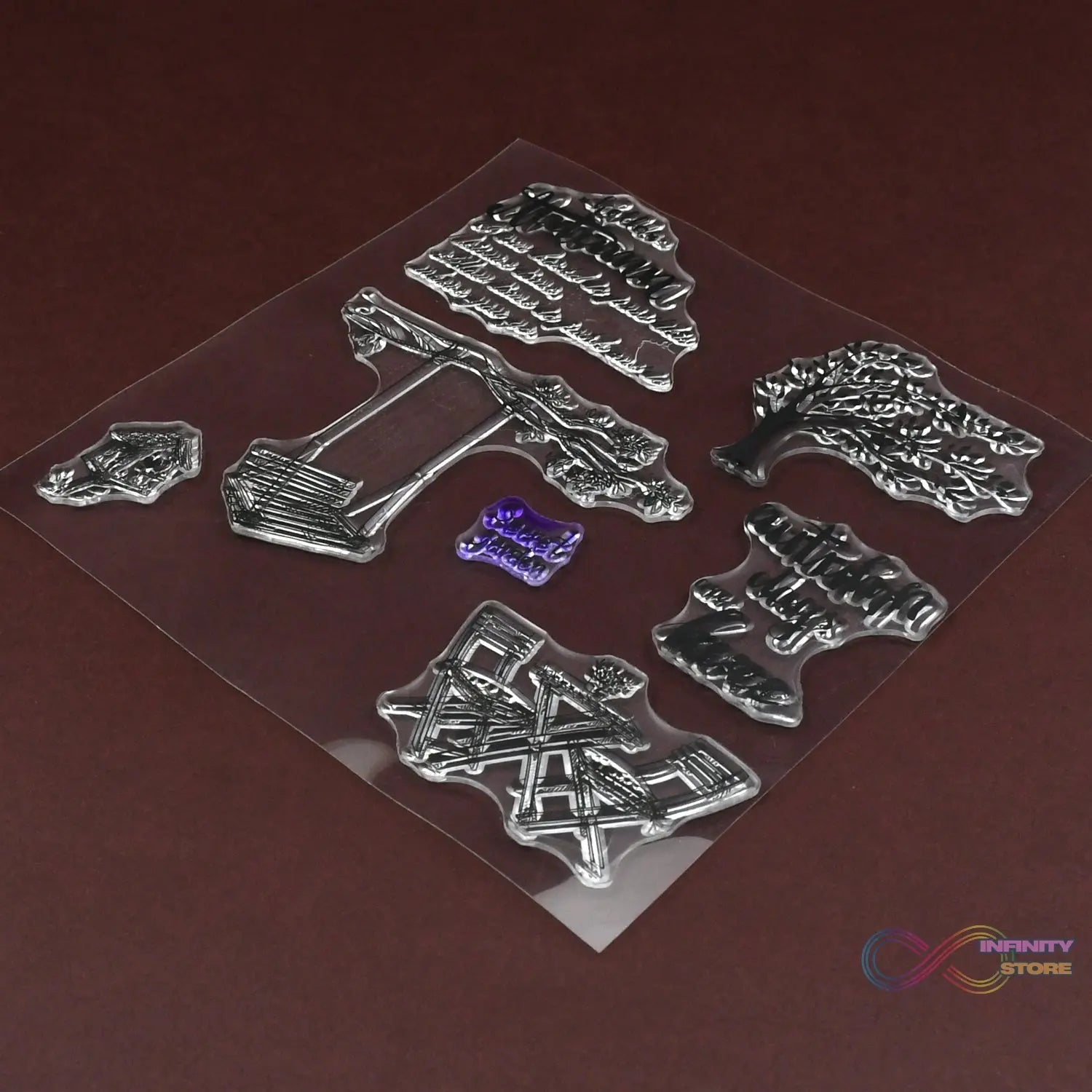 Reusable Transparent Rubber Stamp for Paper Crafts (Mix Design / 1 Sheet) - infinityexculsivestore.com