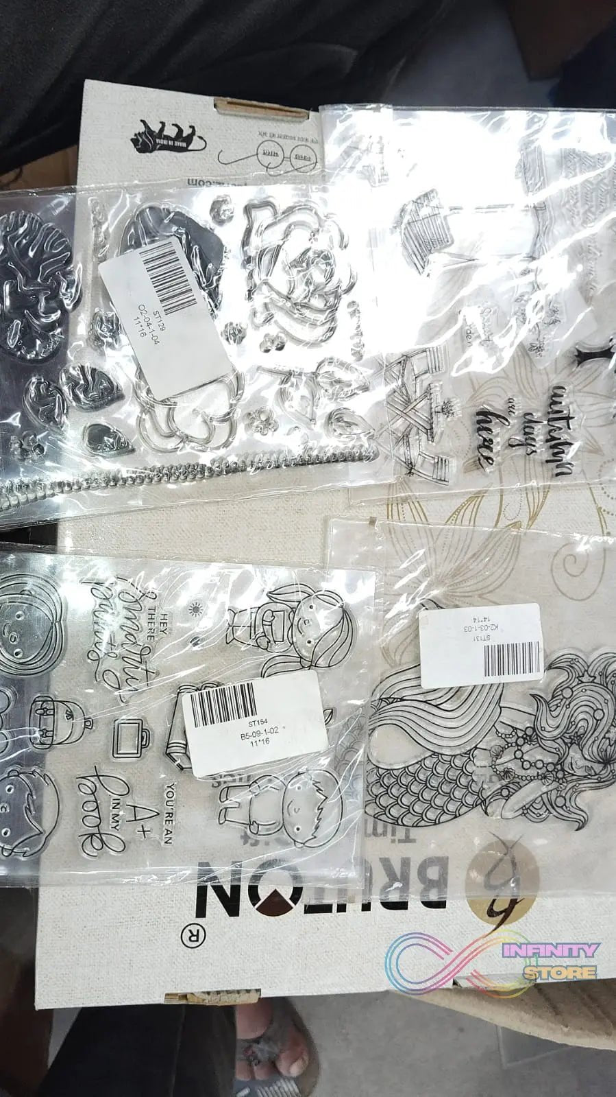 Reusable Transparent Rubber Stamp for Paper Crafts (Mix Design / 1 Sheet) - infinityexculsivestore.com