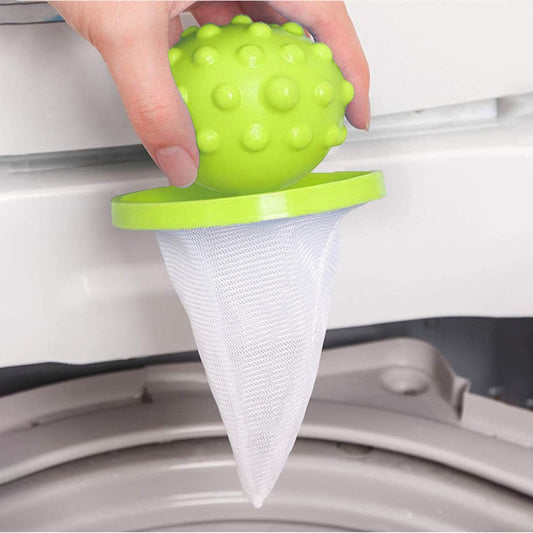 Reusable Washing Machine Floating Cylindrical Shape Lint Mesh Bag ( 1 Pc) - infinityexculsivestore.com