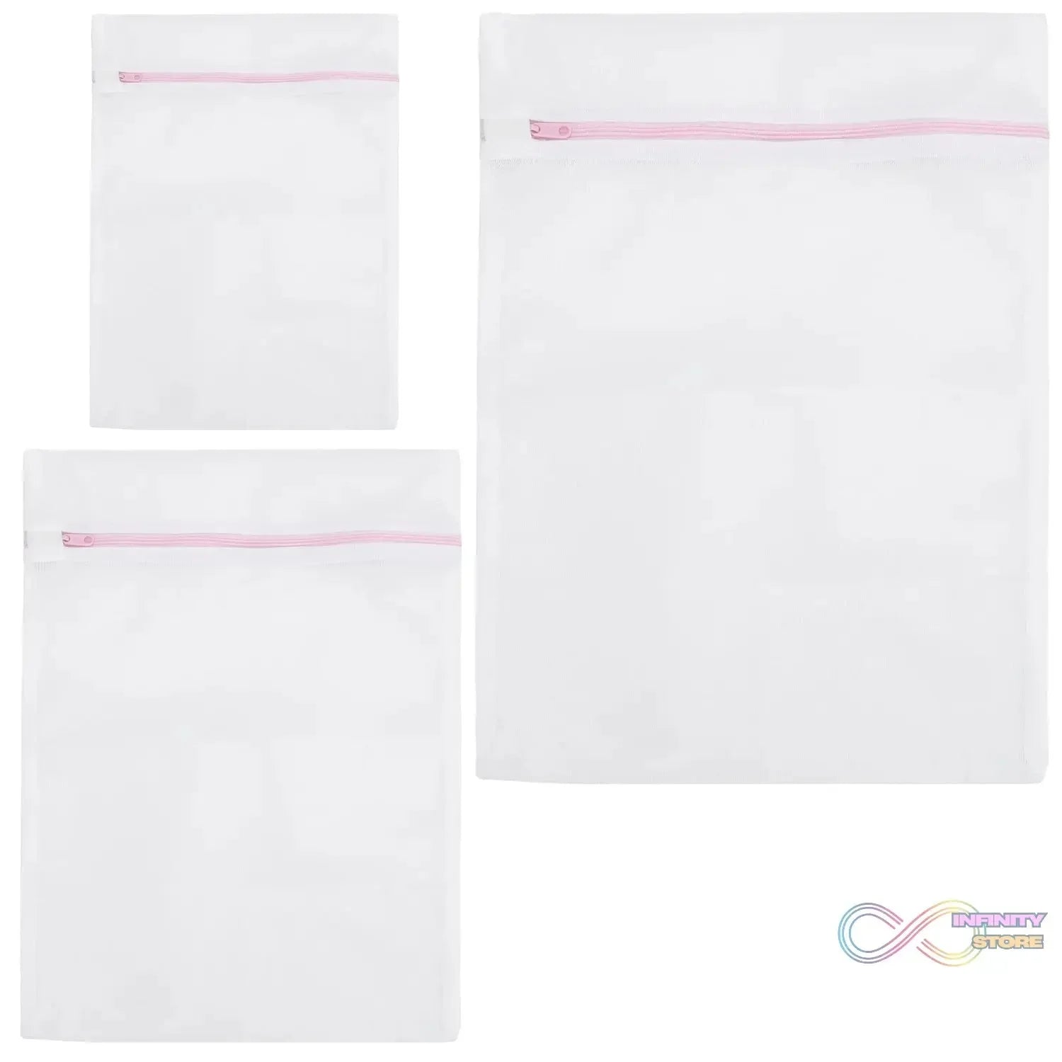 Reusable and Durable Zip Mesh Laundry Bag 3 Different Size (3 Pcs Set) - infinityexculsivestore.com