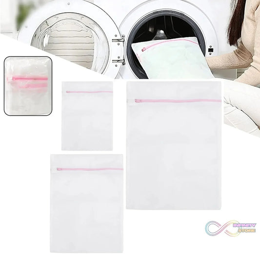 Reusable and Durable Zip Mesh Laundry Bag 3 Different Size (3 Pcs Set) - infinityexculsivestore.com