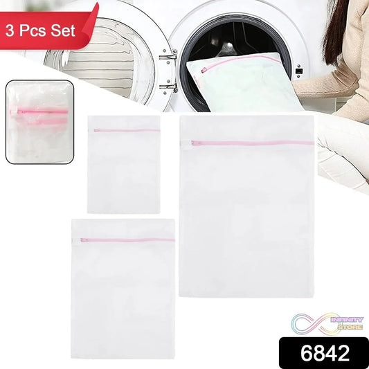Reusable and Durable Zip Mesh Laundry Bag 3 Different Size (3 Pcs Set) - infinityexculsivestore.com