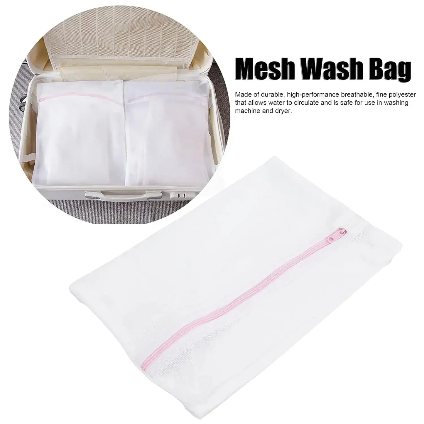 Reusable and Durable Zip Mesh Laundry Bag 3 Different Size (3 Pcs Set) - infinityexculsivestore.com