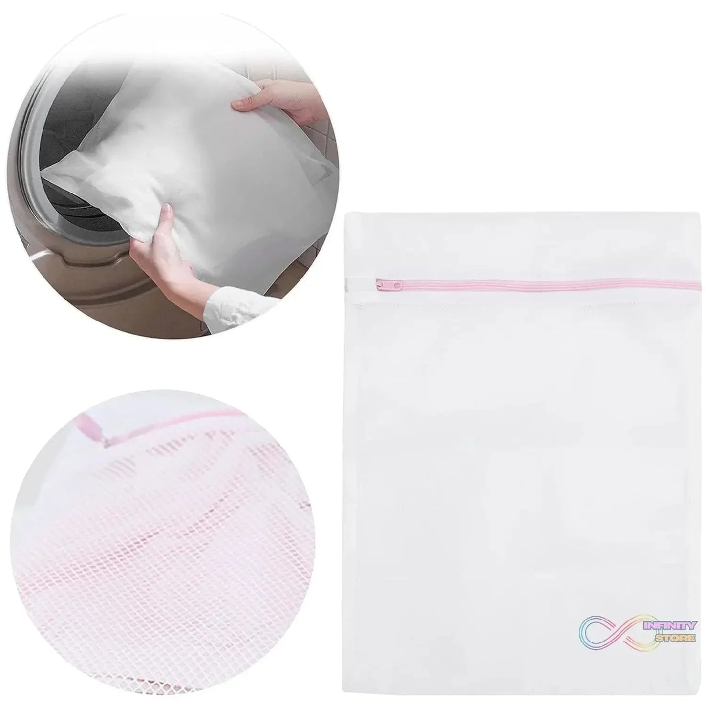 Reusable and Durable Zip Mesh Laundry Bag 3 Different Size (3 Pcs Set) - infinityexculsivestore.com