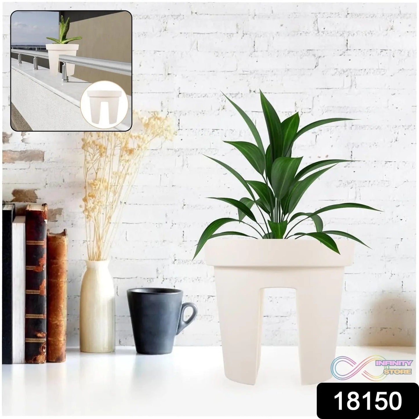 Riding Pot Bling Decor Creative Flowerpot Balcony Flower Pot Holder (1 Pc / MOQ : - 2 Pc) - infinityexculsivestore.com