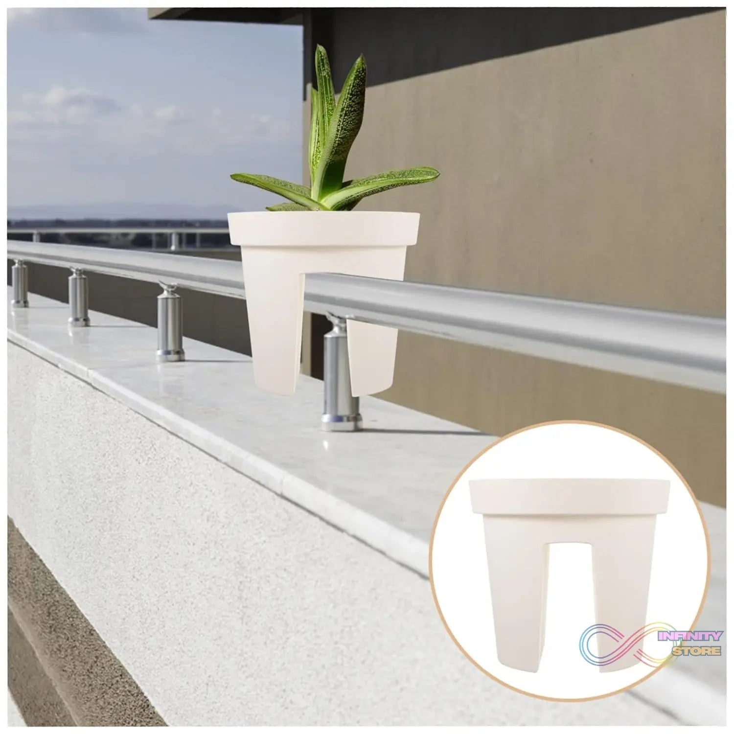 Riding Pot Bling Decor Creative Flowerpot Balcony Flower Pot Holder (1 Pc / MOQ : - 2 Pc) - infinityexculsivestore.com