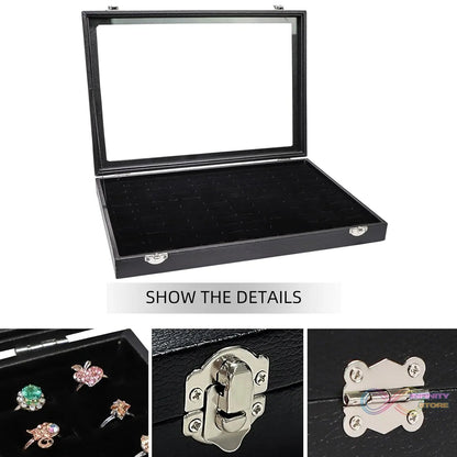 Ring Holder Organizer Box, Jewelry Ring Display Case (35x24 CM) - infinityexculsivestore.com