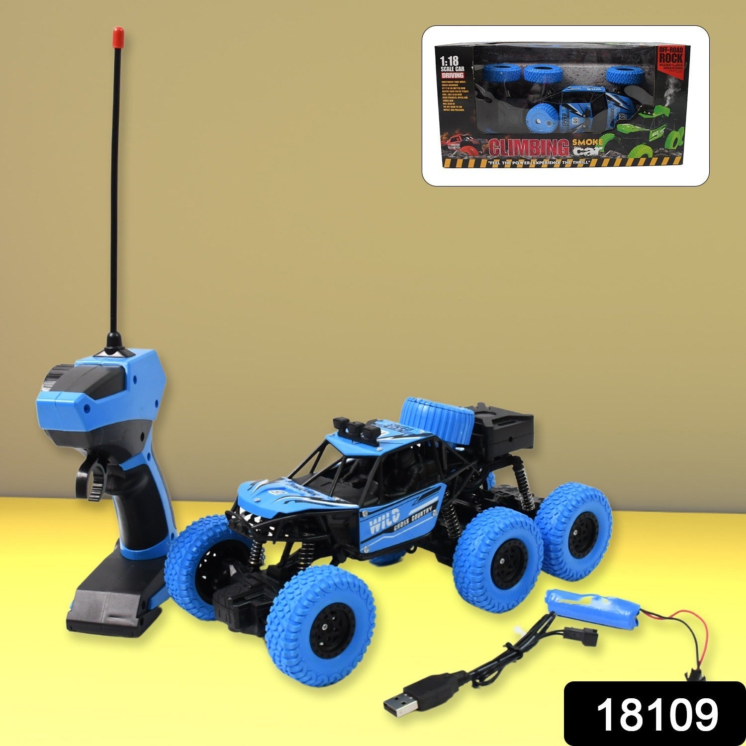 Rock Climber Car, 8 Wheels Climbing Car (1 Pc / Remote Battery Not Included) - infinityexculsivestore.com