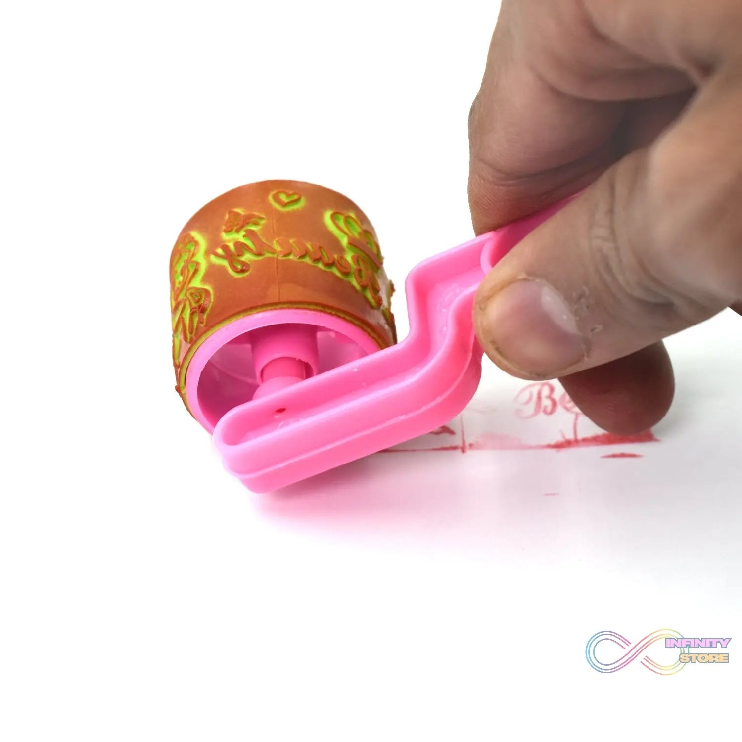 Colorful roller stamp for kids' play, fun designs