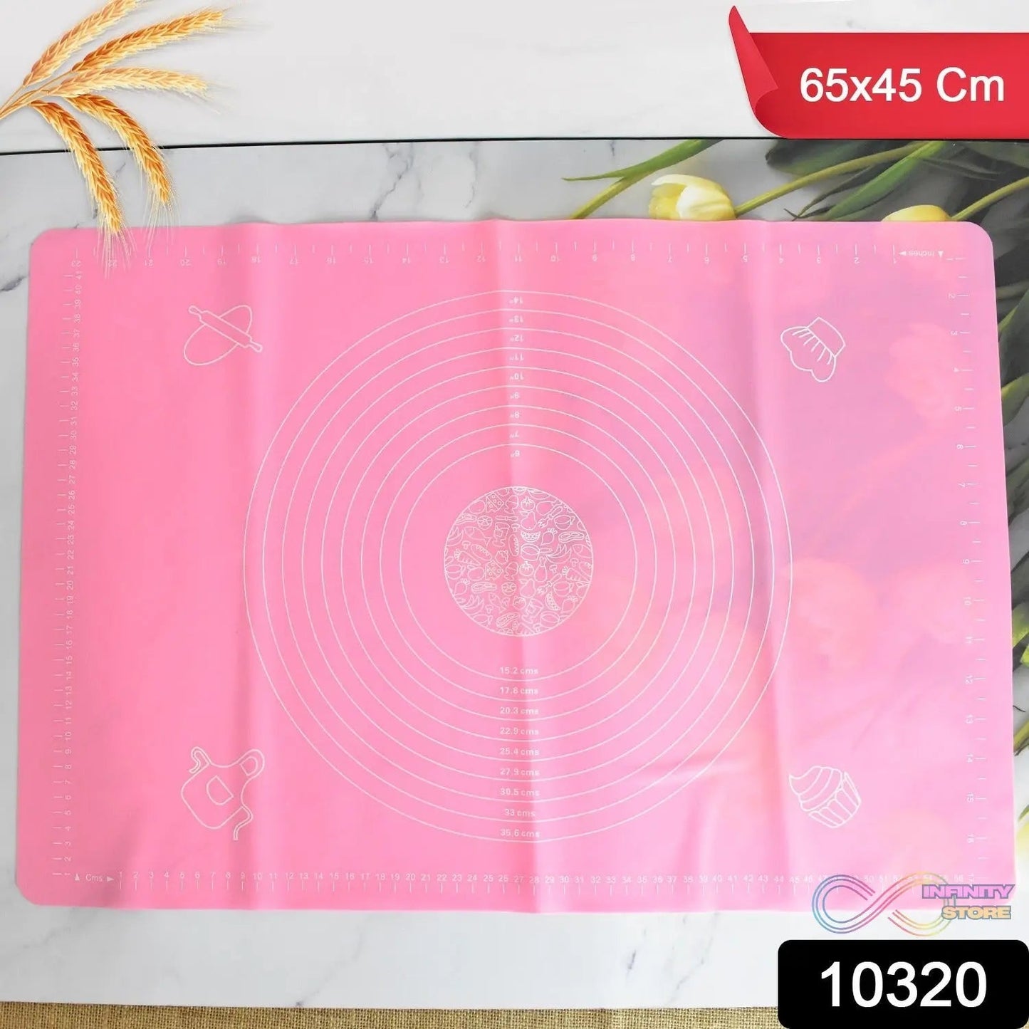 Rolling Baking Mat with Measurements (65×45 Cm / 1 Pc) - infinityexculsivestore.com