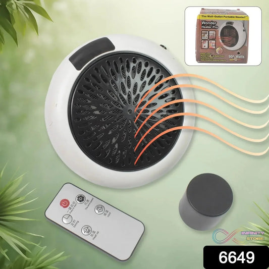 Room Heater LED Screen Portable Wall Heater (900W / 1 Pc / With Remote) - infinityexculsivestore.com