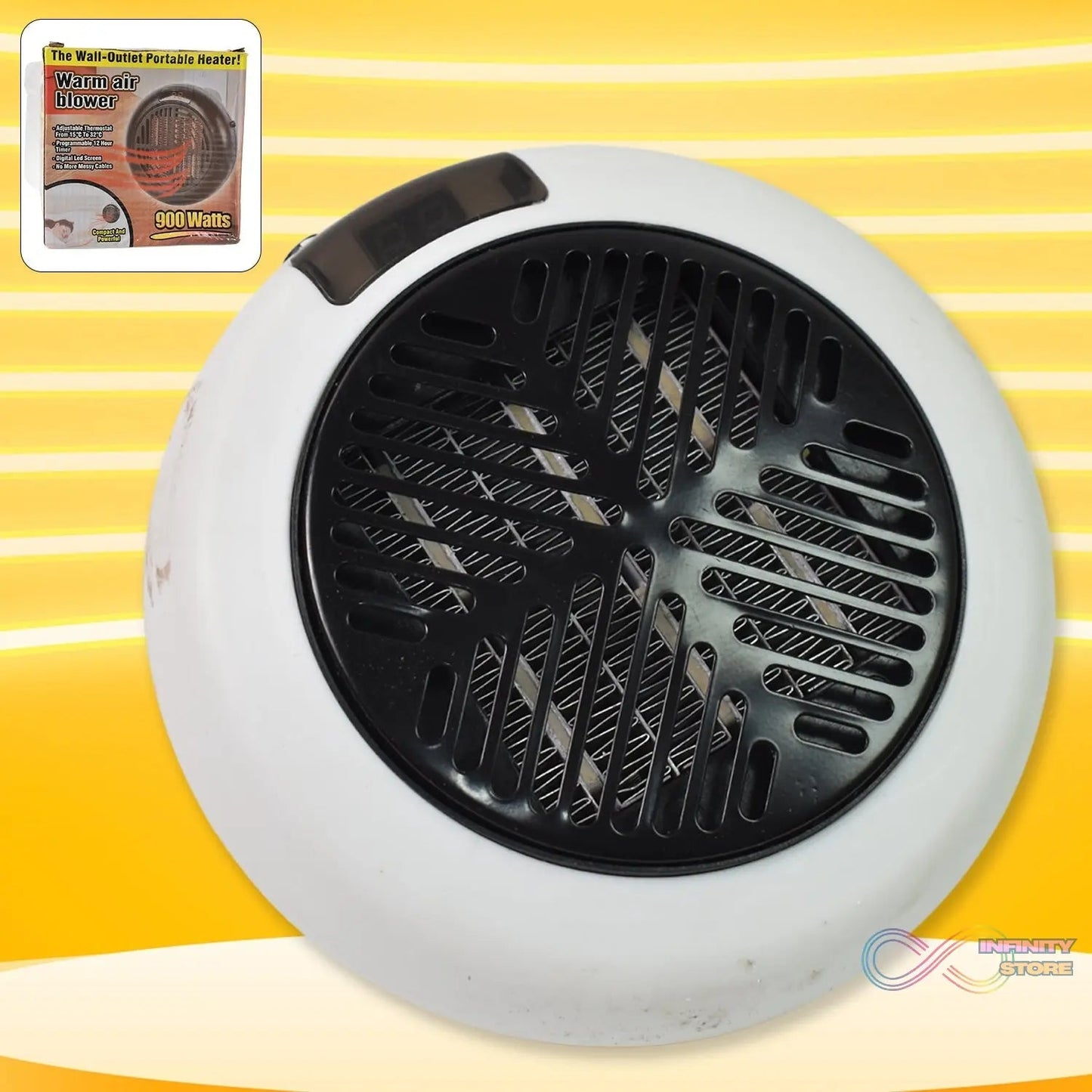 Room Heater for Home, Office, Camper LED Screen Portable Wall Heater (900W / 1 Pc) - infinityexculsivestore.com