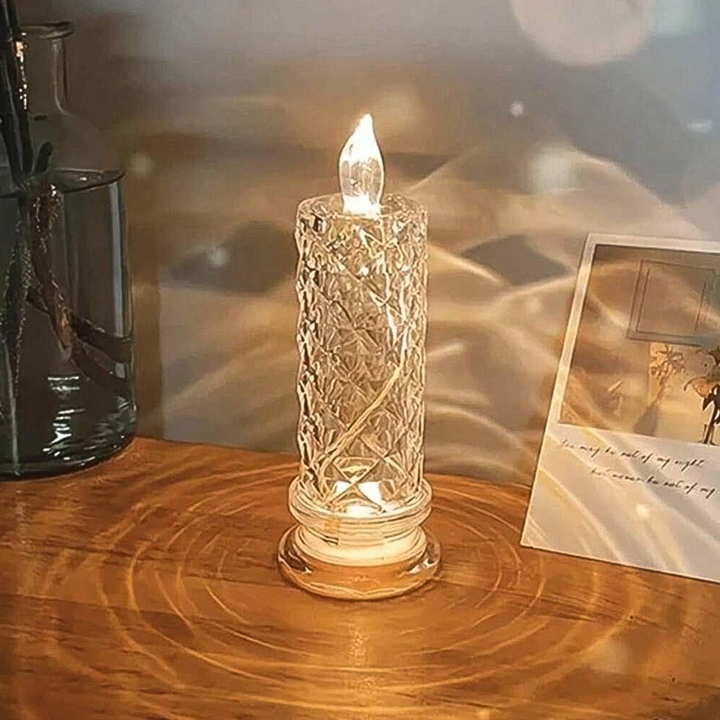 Rose Candles for Home Decoration, Crystal Candle Lights - infinityexculsivestore.com