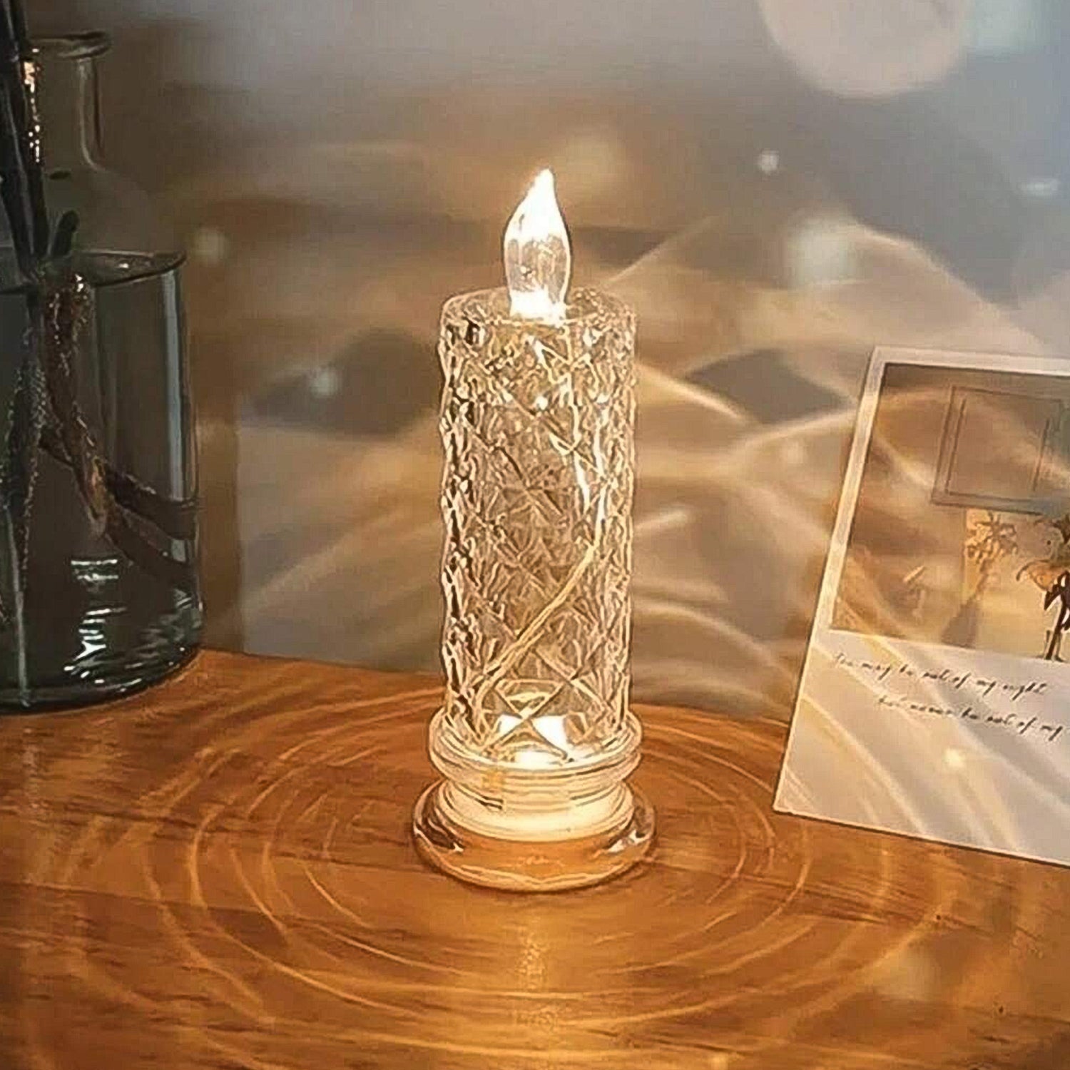 Rose Candles for Home Decoration, Crystal Candle Lights - infinityexculsivestore.com
