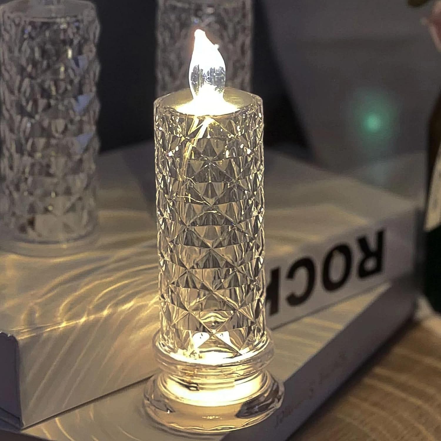 Rose Candles for Home Decoration, Crystal Candle Lights - infinityexculsivestore.com