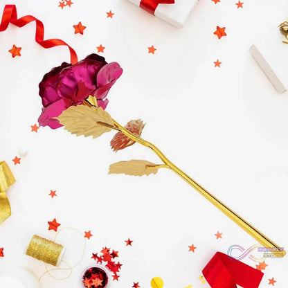Gold Rose Artificial Rose Flower With Gift Box, Plastic Flowers Best Gifts for Friend Girl Wife Women, Golden Rose Gift for Valentine's Day, Mother's Day, Anniversary, Birthday, Wedding, Gold (1 Pc) - infinityexculsivestore.com