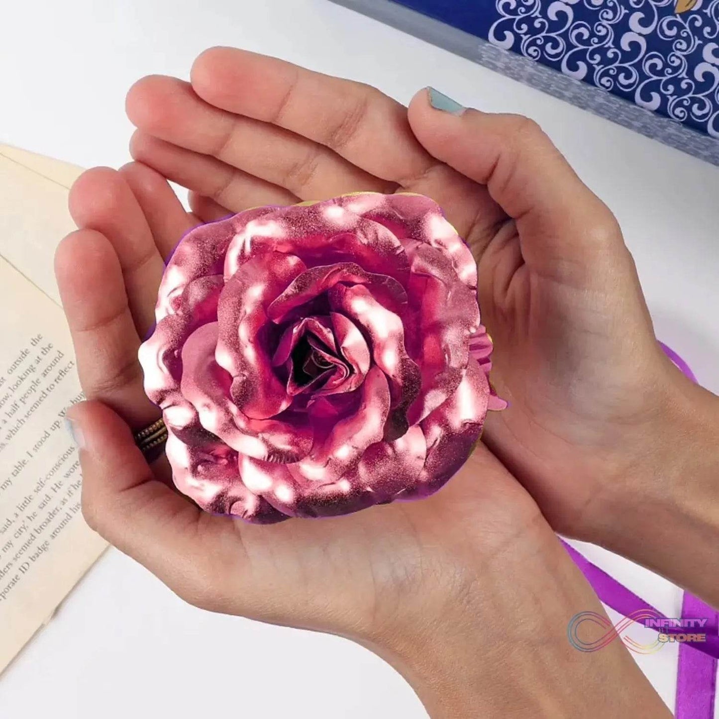 Gold Rose Artificial Rose Flower With Gift Box, Plastic Flowers Best Gifts for Friend Girl Wife Women, Golden Rose Gift for Valentine's Day, Mother's Day, Anniversary, Birthday, Wedding, Gold (1 Pc) - infinityexculsivestore.com