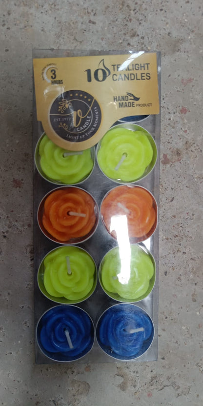 Rose Flower tealight candles, Floating Candles, Scented Tea Lights, Aromatherapy Relax (Pack of 10 Pcs.) - infinityexculsivestore.com