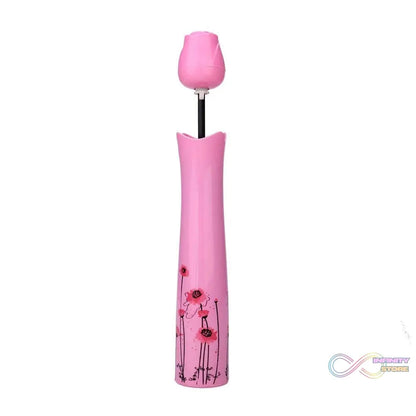 Rose flower umbrella, UV protection, mini foldable.