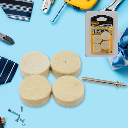 Rotary Tool Accessory Wool Felt Polishing Pad Felt (5 Pcs Set) - infinityexculsivestore.com