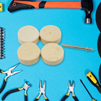 Rotary Tool Accessory Wool Felt Polishing Pad Felt (5 Pcs Set) - infinityexculsivestore.com