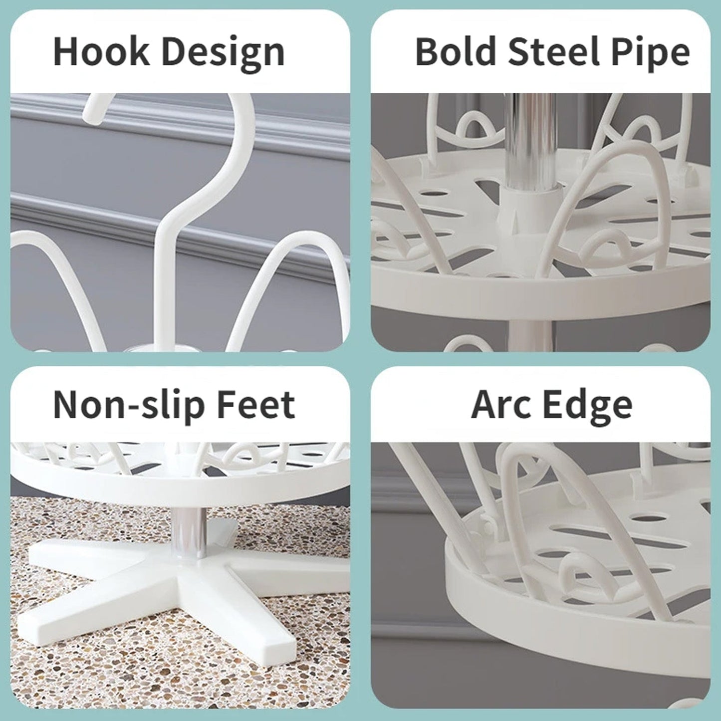 Rotating Shoe Rack, 3 Layer/ 3 Tier Rotating Shoe Rack (1 Pc) - infinityexculsivestore.com
