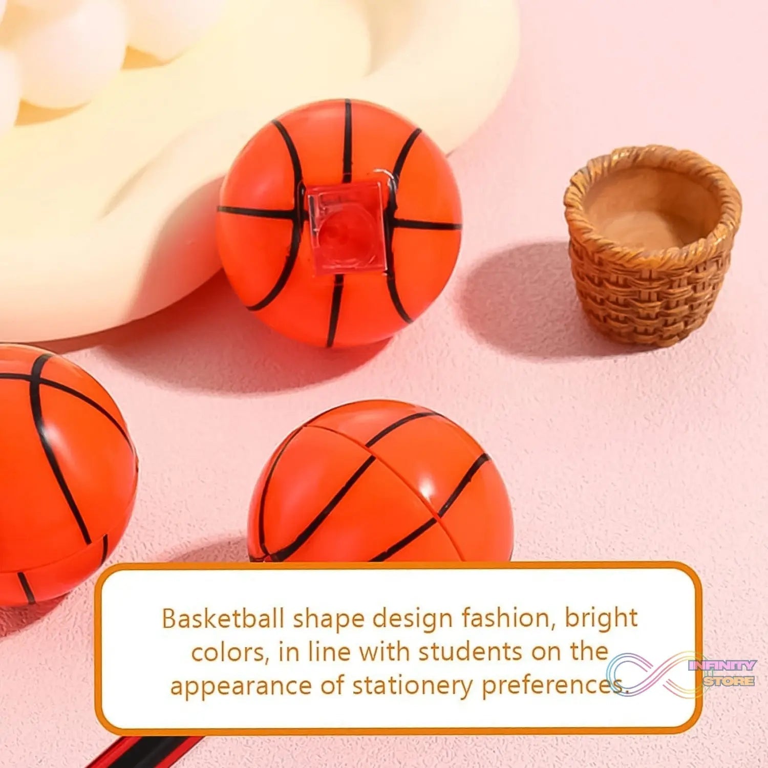 Round Basketball Shaped Pencil Sharpener (1 Pc) - infinityexculsivestore.com