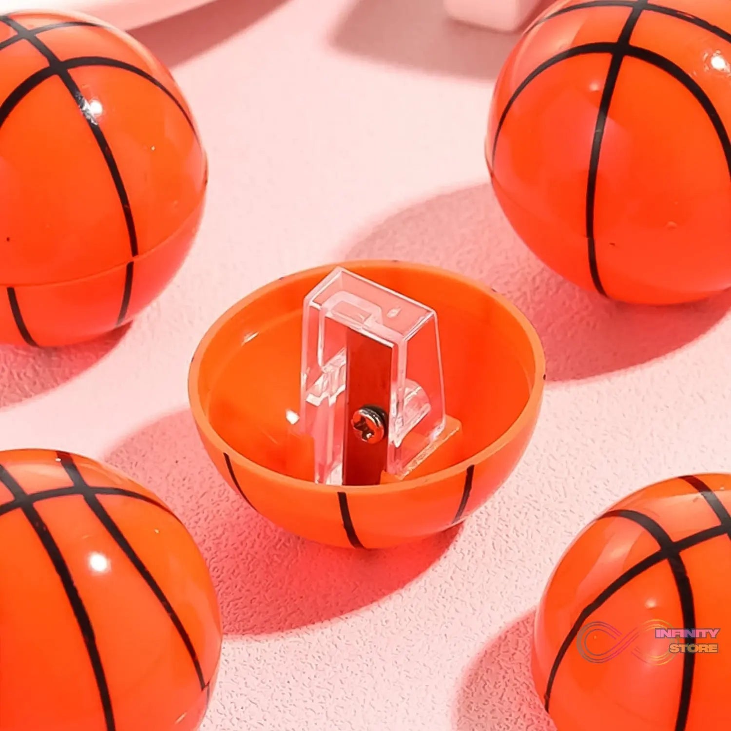 Round Basketball Shaped Pencil Sharpener (1 Pc) - infinityexculsivestore.com