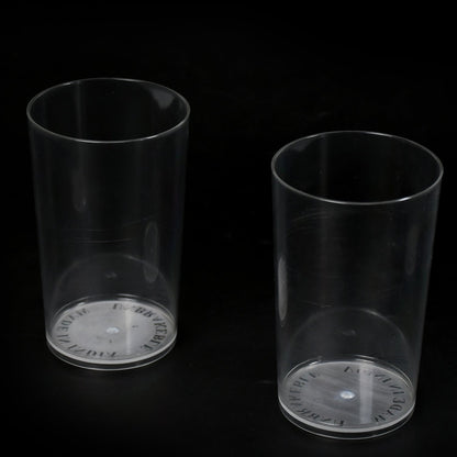 Round Clear Plastic Water Glass Juice Beer Wine Plastic Unbreakable Transparent Glass Set ( 300ml 6pc ) - infinityexculsivestore.com