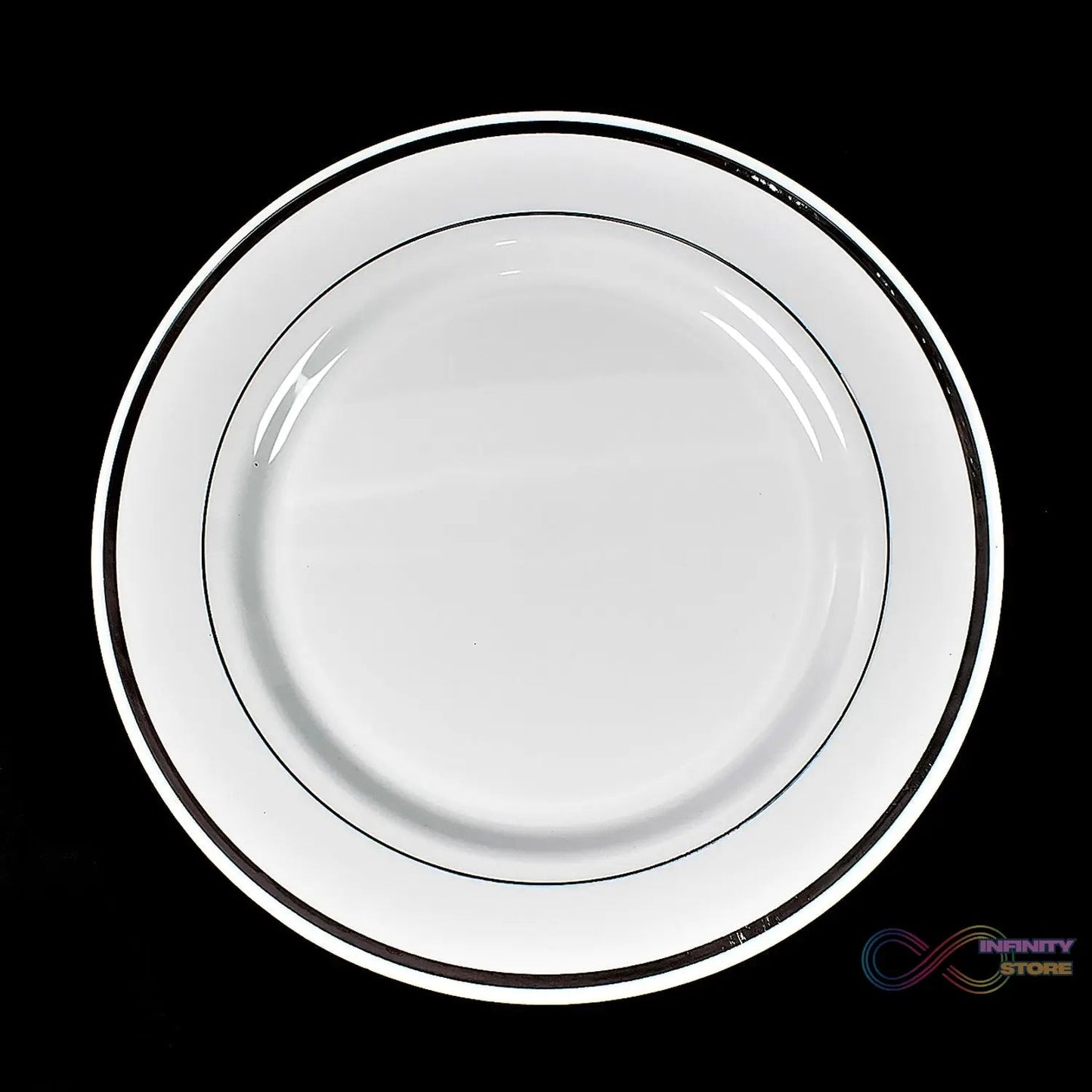 Round Plastic Dinner Plates Wedding Birthday Party Tableware Supplies (6 Pcs Set) - infinityexculsivestore.com