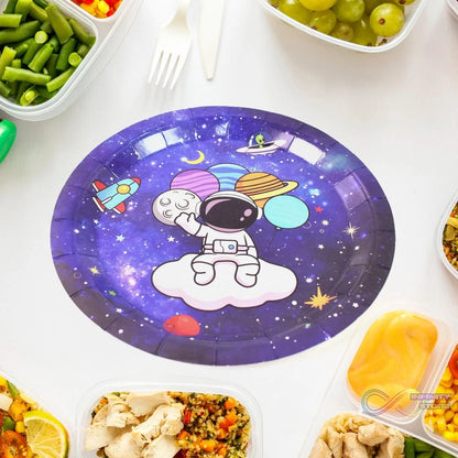 Round Plates Disposable Paper Plates Happy Birthday, Gift (10 Pcs Set / Mix Design) - infinityexculsivestore.com