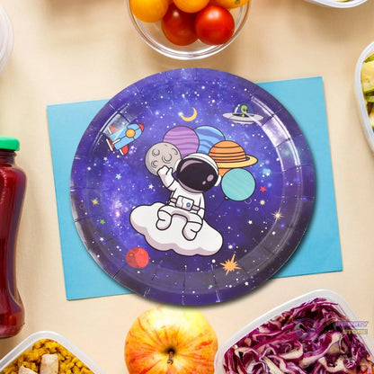 Round Plates Disposable Paper Plates Happy Birthday, Gift (10 Pcs Set / Mix Design) - infinityexculsivestore.com