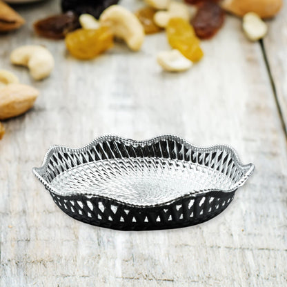 Round Serving Tray, Traditional Serving Tray, Multipurpose Serving Tray, Decorative Serving Platters, Mukhwas Serving Tray (1 Pc) - infinityexculsivestore.com