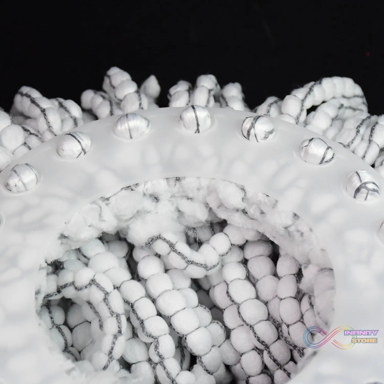 Round Shape Microfiber Spin Mop Replacement Head Refill (1 Pc) - infinityexculsivestore.com