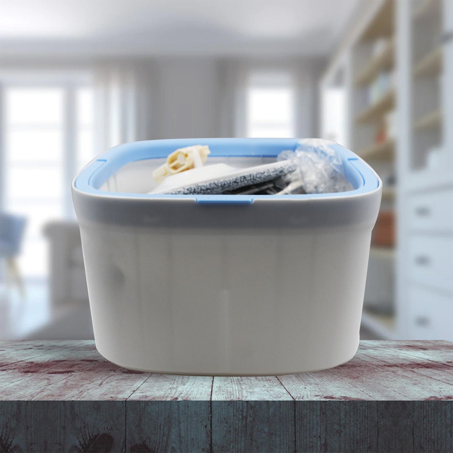 Round Shape Mop Head with 1 Pad Extra Clean Water Spin Mop with Separate Water Bucket, Suitable for All Types of Flooring, Separates Dirty and Clean Water, Wet - infinityexculsivestore.com