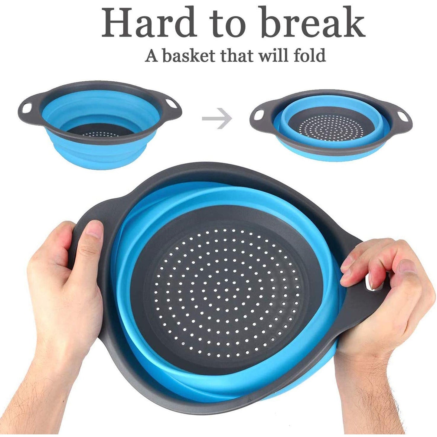 Round Sili Strain used in all kinds of household and official kitchen purposes as a Foldable utensil. - infinityexculsivestore.com