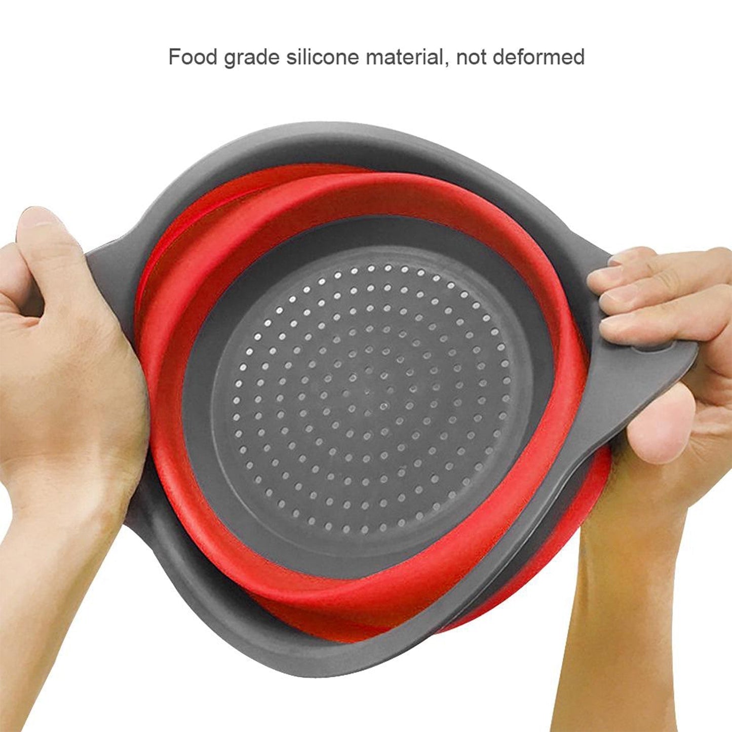 Round Sili Strain used in all kinds of household and official kitchen purposes as a Foldable utensil. - infinityexculsivestore.com