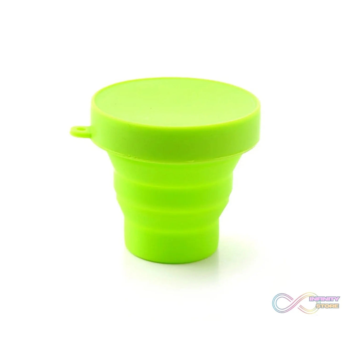 Round Silicone Foldable Glass / Cup, Foldable Travel Mug With Lid (1 Pc) - infinityexculsivestore.com