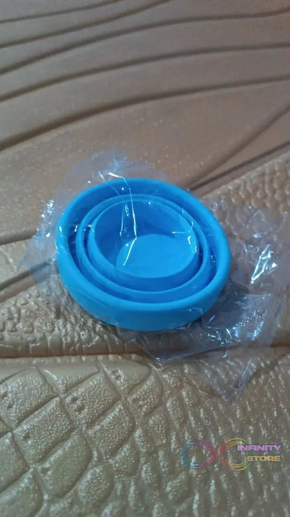 Round Silicone Foldable Glass, Foldable Travel Mug Without Lid (1 Pc) - infinityexculsivestore.com