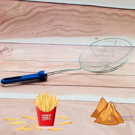 Stainless steel deep fry strainer