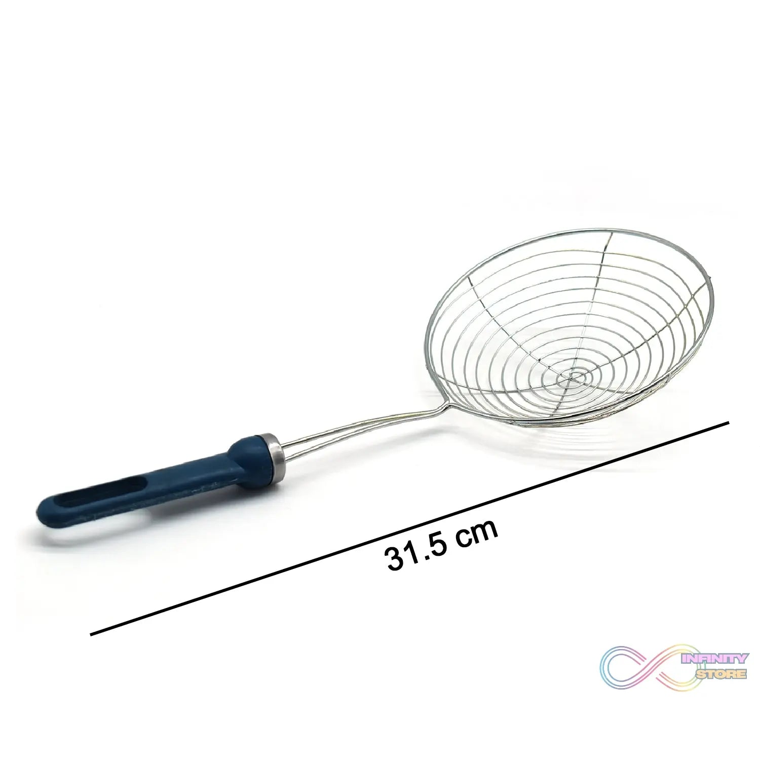 Round deep fry strainer with handle