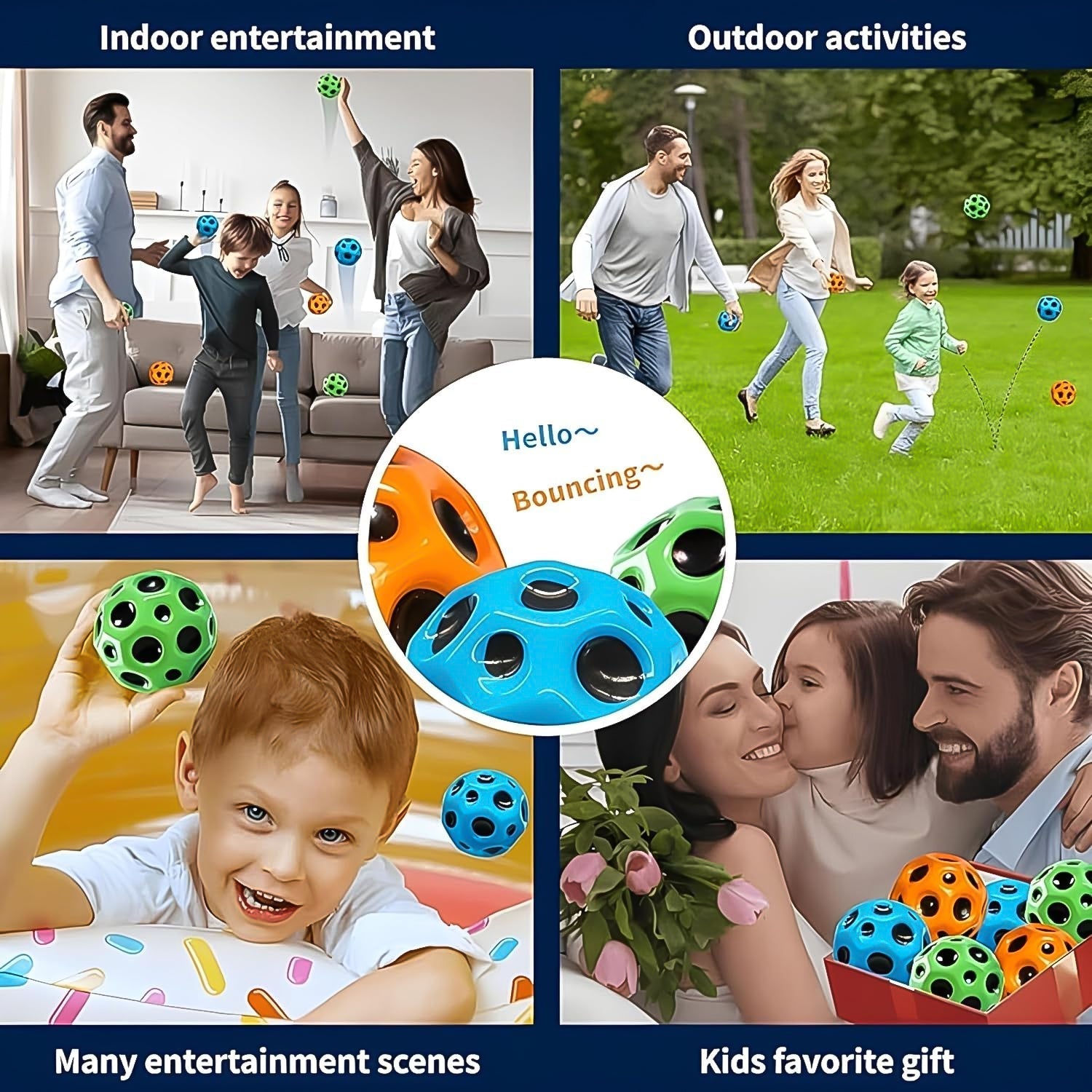 Rubber Super Bouncy Coral Star Anti Stress Ball Multicolor (1 Pc) - infinityexculsivestore.com