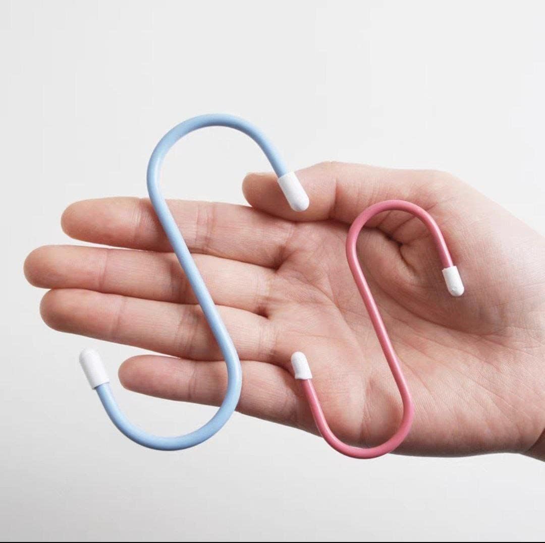 S Shape Metal Hooks for Hanging, Heavy Duty S Shaped Hooks for Hanging Clothes, Metal Hooks for Kitchen, Wardrobe, Work Shop, Bathroom, Garden, Office (6 Pcs Set) - infinityexculsivestore.com