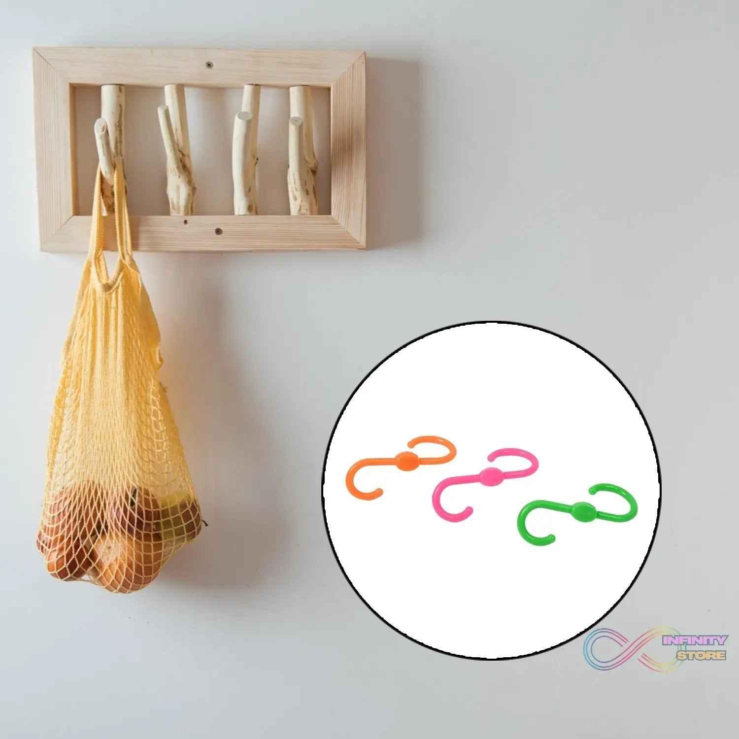 S Shape Plastic Hooks Hanger for Hanging Cloth (3 Pcs Set) - infinityexculsivestore.com