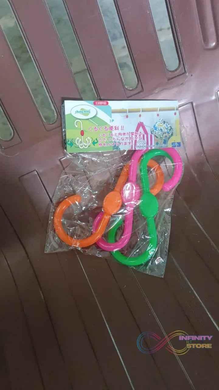 S Shape Plastic Hooks Hanger for Hanging Cloth (3 Pcs Set) - infinityexculsivestore.com