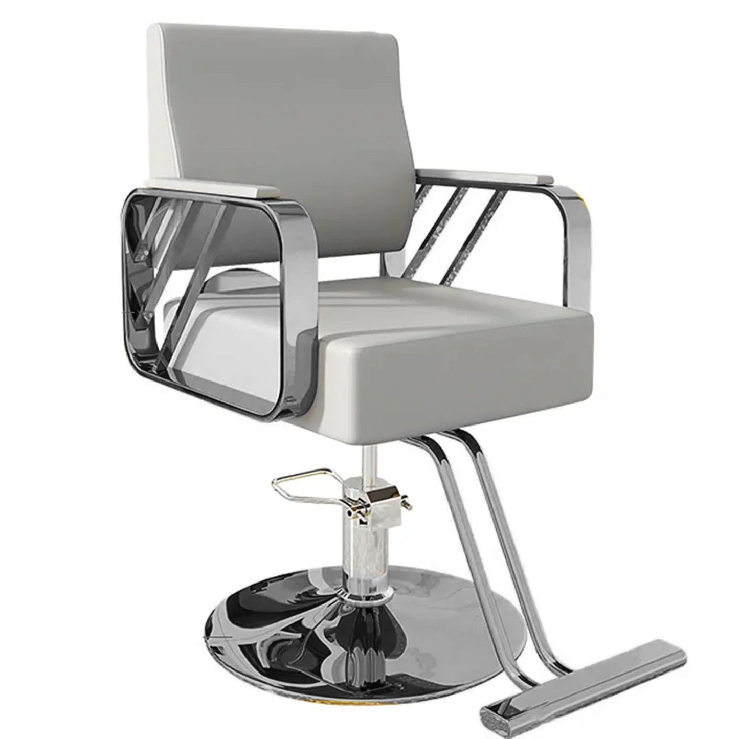 SALON CHAIR HYDRAULIC CHAIR FOR BUSINESS OR HOME, SIMPLICITY BARBER CHAIR SALON BEAUTY SPA SHAMPOO HAIR PROFESSIONAL HYDRAULIC STYLING CHAIR (SILVER 1 UNIT ) - infinityexculsivestore.com