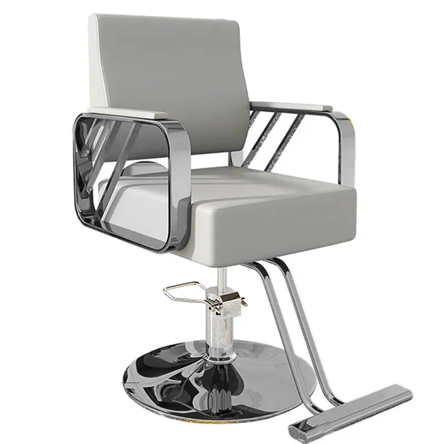 SALON CHAIR HYDRAULIC CHAIR FOR BUSINESS OR HOME, SIMPLICITY BARBER CHAIR SALON BEAUTY SPA SHAMPOO HAIR PROFESSIONAL HYDRAULIC STYLING CHAIR (SILVER 1 UNIT ) - infinityexculsivestore.com