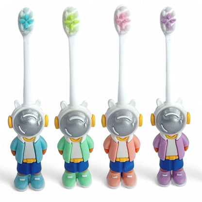 SHAKTISM Kids Toothbrush Space Astronaut Design Soft Tooth Brush, Extra Microfiber Soft Bristles for Children,Kids Oral Health Care 3 - 12 Years Random Colour 1Pcs - infinityexculsivestore.com