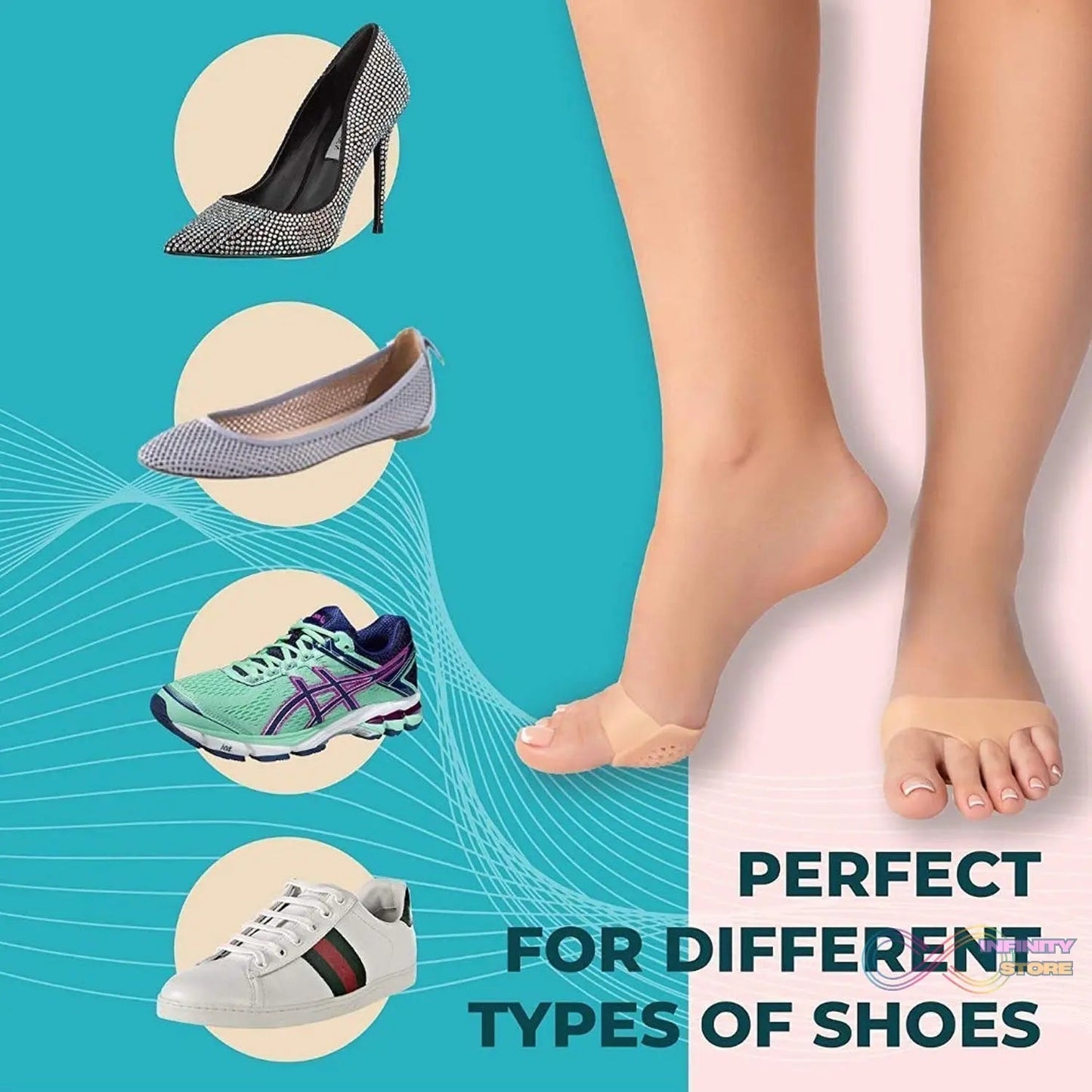 SILICONE TIPTOE PROTECTOR AND COVER USED IN PROTECTION OF TOE FOR MEN AND WOMEN - infinityexculsivestore.com