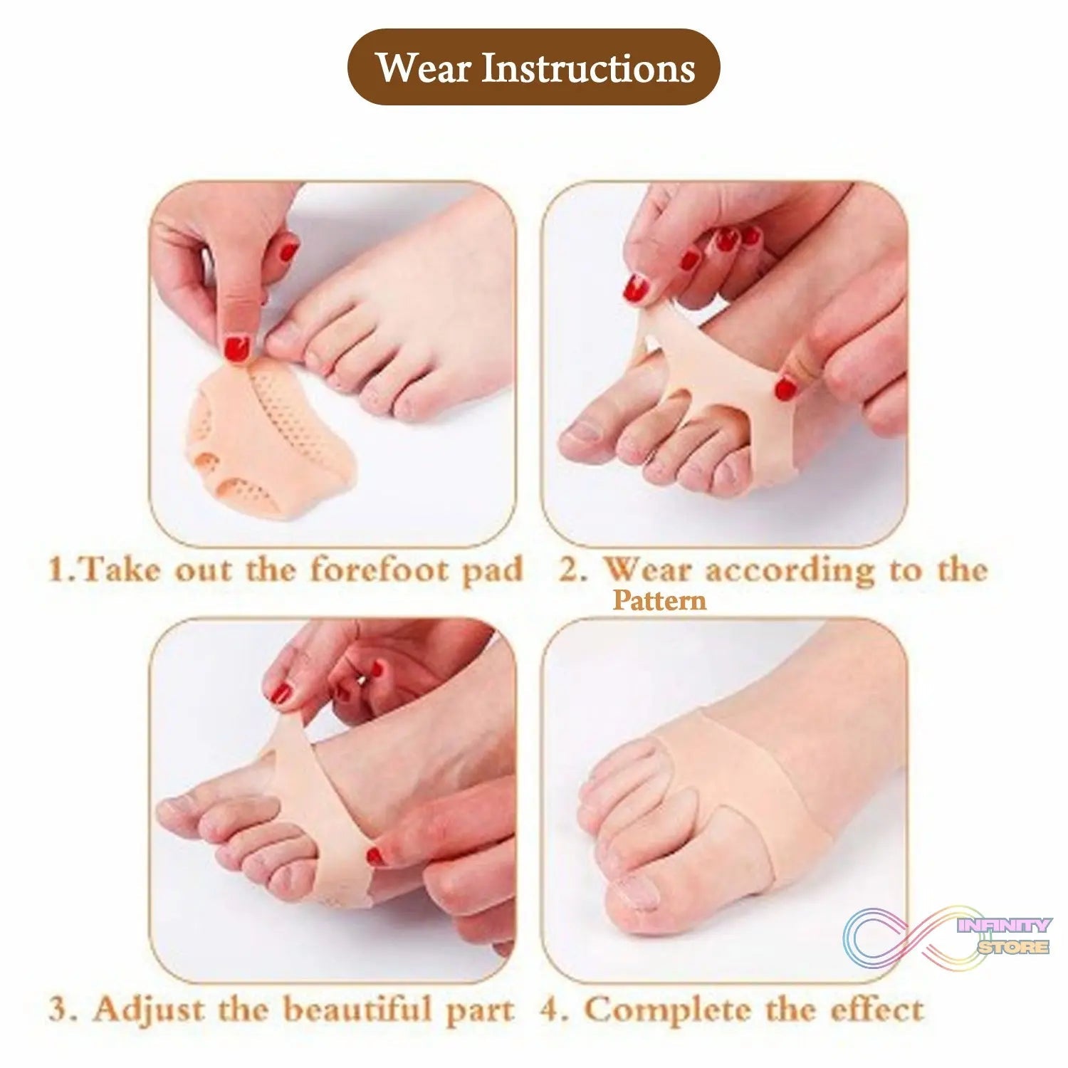 SILICONE TIPTOE PROTECTOR AND COVER USED IN PROTECTION OF TOE FOR MEN AND WOMEN - infinityexculsivestore.com
